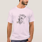 Cupido de Sniper" Precision Bow en pijl T-shirt (Voorkant)