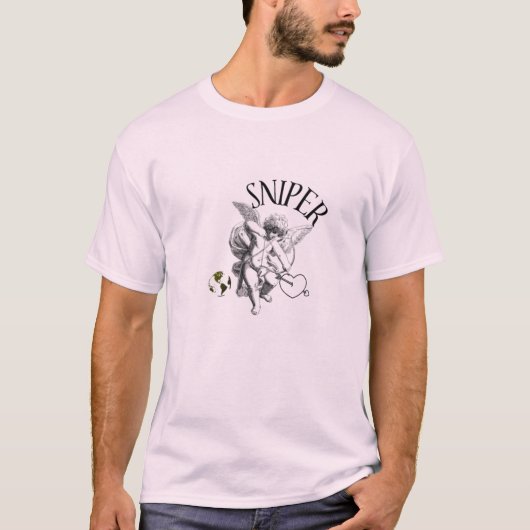 Cupido de Sniper" Precision Bow en pijl T-shirt (Voorkant)