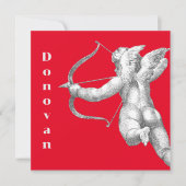  Cupido decoratieve Valentijnse vierkante kaart (Voorkant)