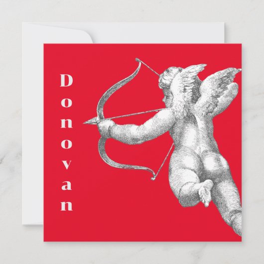  Cupido decoratieve Valentijnse vierkante kaart (Voorkant)