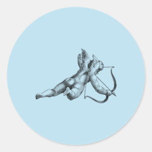 Cupido en Arrow Love Cherub Angel Ronde Sticker