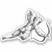  Cupido en Arrow Love Cherub Angel Sticker (Voorkant)