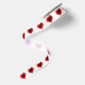 Cupido en Hart Valentijnsdag Satijnen Lint (Achterkant)