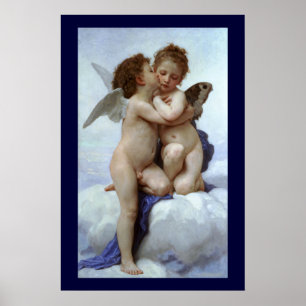 Cupido en Psyche als kinderen / Engel's eerste kus Poster