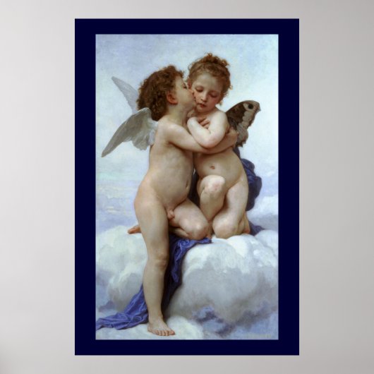 Cupido en Psyche als kinderen / Engel's eerste kus Poster (Voorkant)