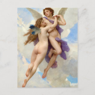 Cupido en Psyche in liefdevolle omhelzing Briefkaart
