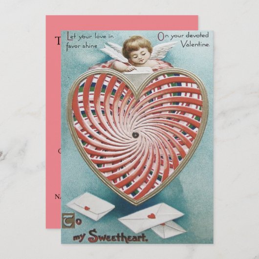 Cupido Engel Kaleidoscoop Bruiloft Uitnodiging (Voorkant / Achterkant)