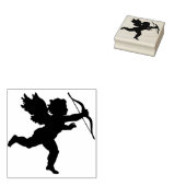 Cupido engel silhouet kunst stempel (Gestempeld)