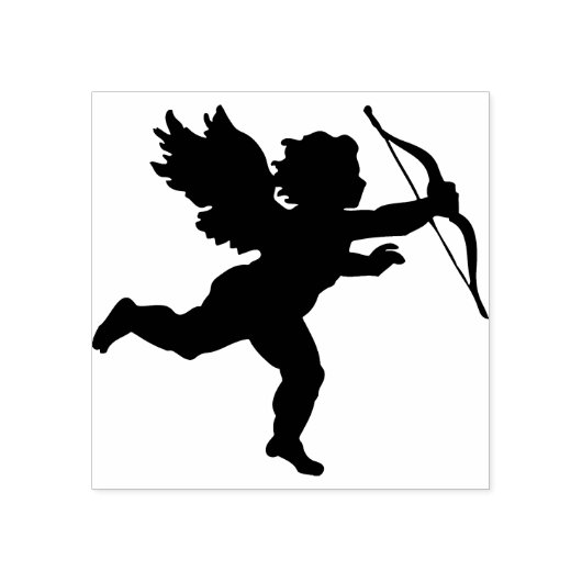 Cupido engel silhouet kunst stempel (Afrduk)