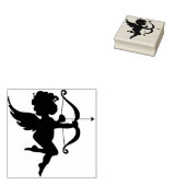 Cupido engel silhouet kunst stempel (Gestempeld)