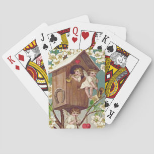 Cupido Flowers Birdhouse Heart Hoefijzer Speelkaarten