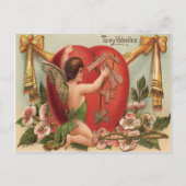 Cupido Gebroken Hart Patching Bloemen Briefkaart (Voorkant)