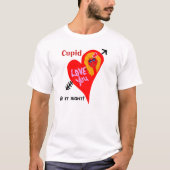Cupido Get it Right Red Heart Blonde Girl Arrow T-shirt (Voorkant)