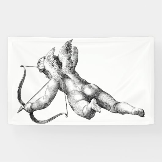 Cupido God van de Liefde Spandoek (Horizontaal)