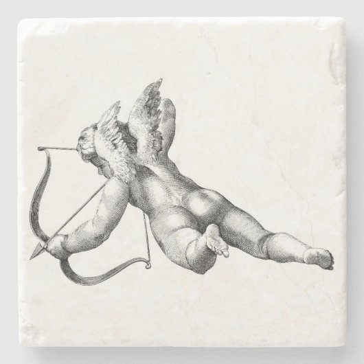 Cupido God van de Liefde Stenen Onderzetter (Voorkant)