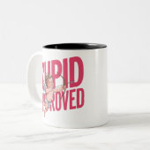 Cupido goedgekeurd tweekleurige koffiemok (Voorkant links)