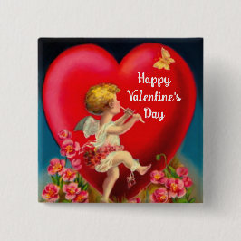 Cupido Happy Valentijnsdag Button