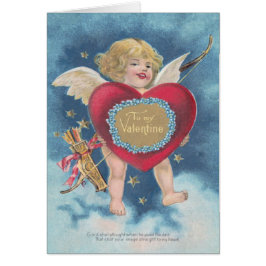 Cupido Hart Boog Pijl Sterren Wolken Hemel