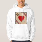 Cupido Hart met Pijl Romantische Valentijnse Patro Hoodie (Voorkant)