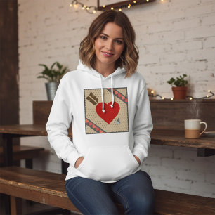 Cupido Hart met Pijl Romantische Valentijnse Patro Hoodie