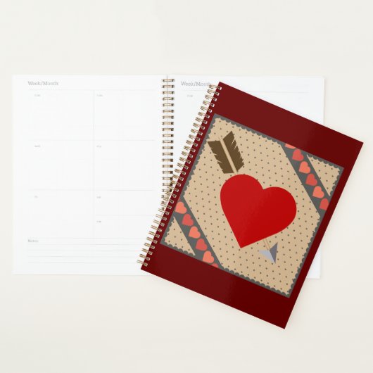 Cupido Hart met Pijl Romantische Valentijnse Patro Planner (Display)