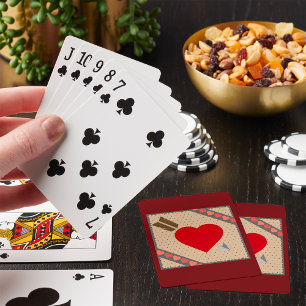 Cupido Hart met Pijl Romantische Valentijnse Patro Pokerkaarten