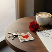 Cupido Hart met Pijl Romantische Valentijnse Patro Sleutelhanger