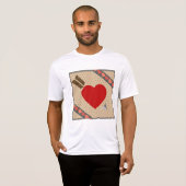 Cupido Hart met Pijl Romantische Valentijnse Patro T-shirt (Voorkant volledig)