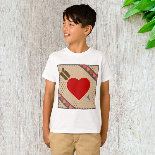 Cupido Hart met Pijl Romantische Valentijnse Patro T-shirt
