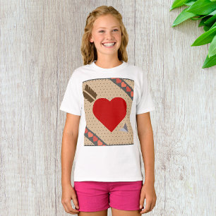 Cupido Hart met Pijl Romantische Valentijnse Patro T-shirt