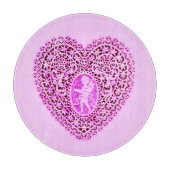 CUPIDO HART MET ROZE BLOEMEN VALENTIJN SNIJPLANK (Voorkant)