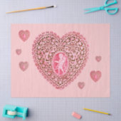 CUPIDO HART ROZE Rood Valentijnsdag Tissuepapier (Craft)