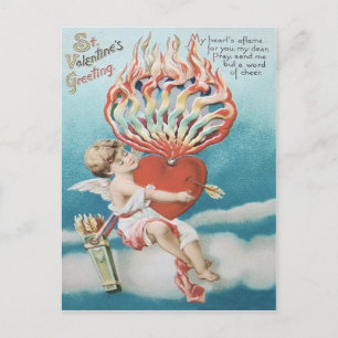 Cupido Hart Vuur Kaleidoscoop Briefkaart