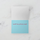 Cupido harten Valentijn BE MINE Kaart rood & blauw (Binnen)