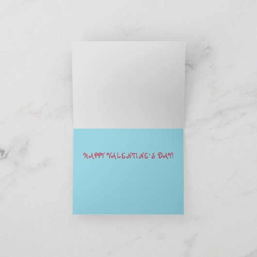 Cupido harten Valentijn BE MINE Kaart rood & blauw (Binnen)