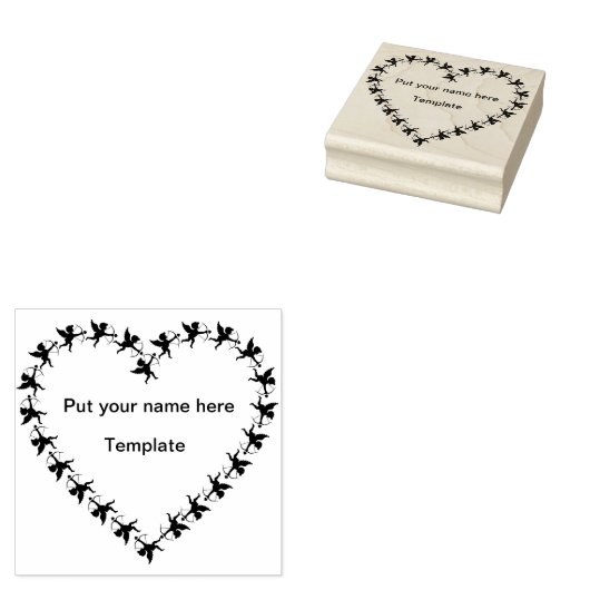 Cupido Heart Art Stempel (Gestempeld)