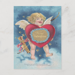 Cupido Heart Bow Arrow Sterren Wolken Hemelen Briefkaart