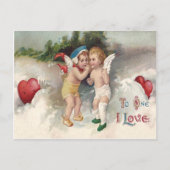 Cupido Heart Snow Cherub Angel Briefkaart (Voorkant)
