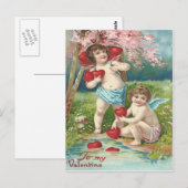 Cupido Heart Tree Pond Briefkaart (Voorkant / Achterkant)
