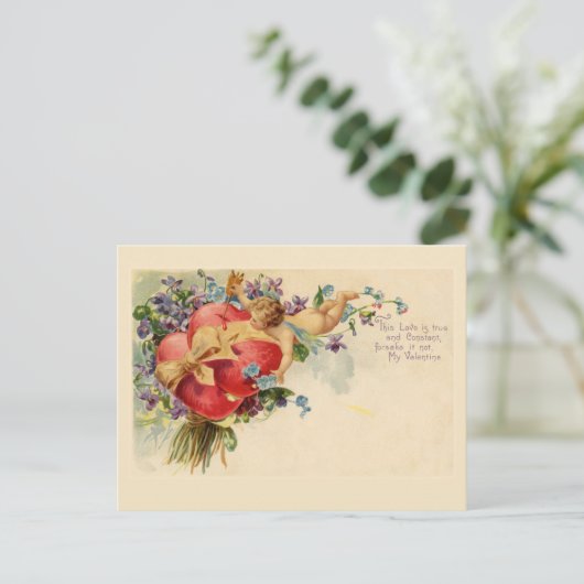 Cupido Hearts  Valentijn Briefkaart (Staand voorkant)