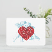 Cupido houdt van Valentijn Kaart. Aankondiging (Staand voorkant)