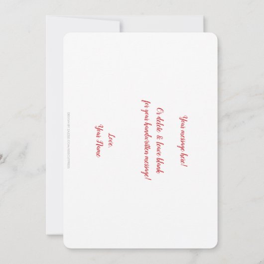 Cupido houdt van Valentijn Kaart. Aankondiging (Achterkant)