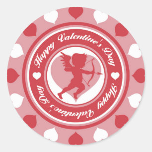 Cupido in de Ronde Sticker