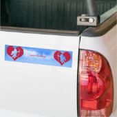 Cupido in een hart (voeg Jouw tekst toe) Bumpersticker (Op Truck)