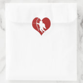 Cupido in een hart (voeg Jouw tekst toe) Ronde Sticker (Tas)