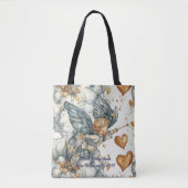 Cupido in wolken en harten tote bag (Voorkant)