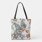 Cupido in wolken en harten tote bag (Achterkant)