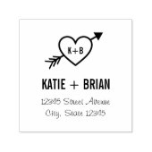 Cupido Initialen Gepersonaliseerde Rubber Stamp Zelfinktende Stempel (Design)