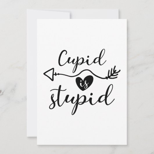 Cupido is een sarcastische Valentijnsdag Kaart (Voorkant)