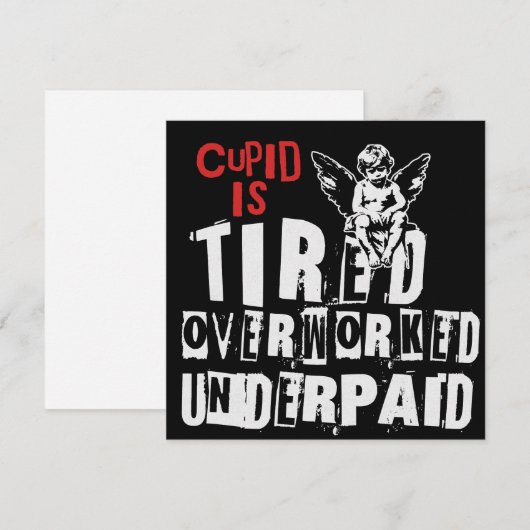 Cupido is moe feestdagenkaart (Voorkant / Achterkant)